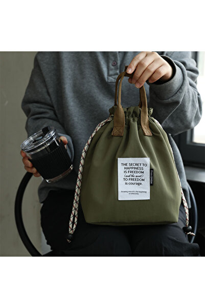 Cooler Bag حقيبة غداء معزولة حرارياً - حقيبة محمولة مع إغلاق برباط، حقيبة قاب...