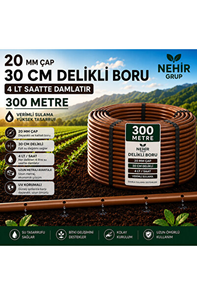 AGROLUX 20 mm perforisana 30 cm kapaljka, 300 metara (1,1 mm debljina stene)