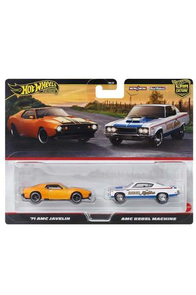 HOT WHEELS Set 2 masini metalice, Hot Wheels, 971 AMC Javelin si AMC Rebel Ma...