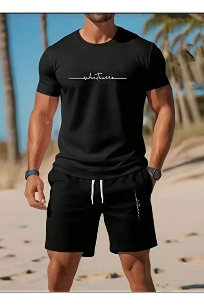 ELAN WEAR White Printed Women'S/Men's Unisex T-Shirt Shorts 2-Piece Set Overs...