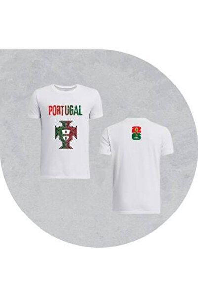 Generic Portugal National Team White Polyester Sports T-Shirt 3