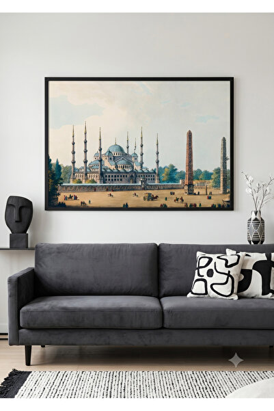 woodretro Tablouul Moscheei Sultanahmet (1755-1803) Artistul Luigi Mayer.