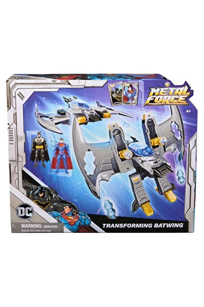 DC COMICS Set de joacă 2 în 1, DC Comics, Batman și Superman, Metal Force Bat...