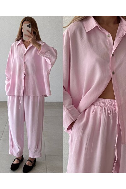 Premium Tencel Kumaş Gömlekli Takım
