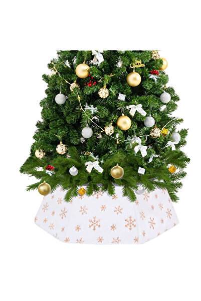 OEM Guler pentru brad Ø 63 cm Husă pentru baza bradului Albă Decor Festiv