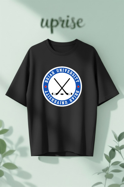 Vordevia Tricou oversize din bumbac cu imprimeu Off Campus Briar Universıty H...