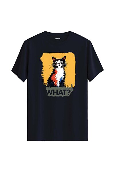 Colermi Confused Cat Design T-Shirt