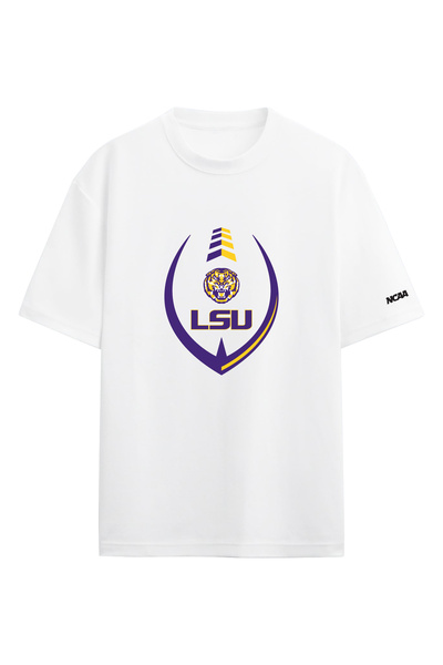 BA Sportswear Lsu Tigers Ncaa College American Football White Oversize T-Shirt