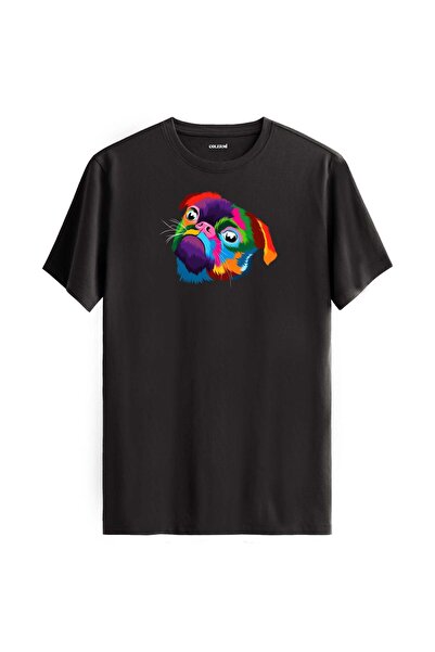 Colermi Colorful Lola Pug Dog Printed T-Shirt