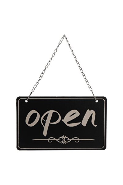 CATIANO Tablita Semnalizare Suspendabila din Lemn "Open - Closed" 25x15cm
