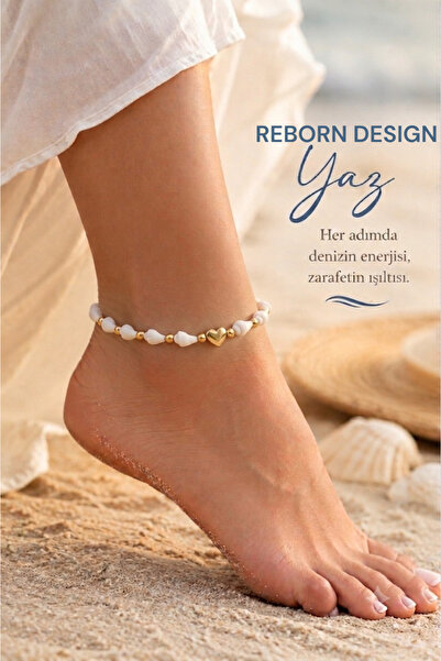 REBORN DESIGN Deniz Kabuğu Model Kalp Detay Halhal