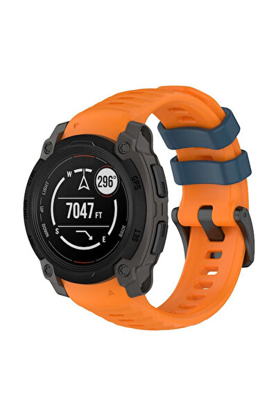 Techsuit Λουράκι σιλικόνης πορτοκαλί Garmin Instinct E 45mm