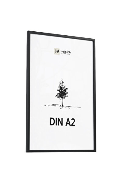 OEM Heimlich Ramă din lemn pentru fotografii A2 minimalistă neagră 40 x 50 cm