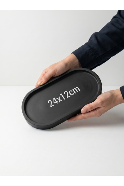 CANSEB Elegance Premium - 24cm - Carbon Black - Decorative Tray - Plate - Con...