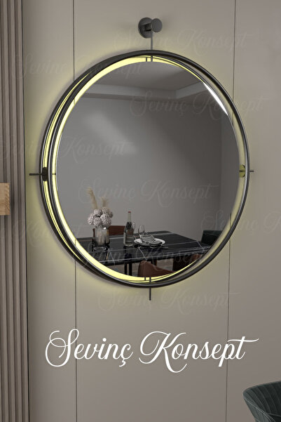 SEVİNÇ KONSEPT İSTANBUL Ayna SİYAH Kablosuz Led'li, 50*60 cm, 60*70 cm, 75*85...