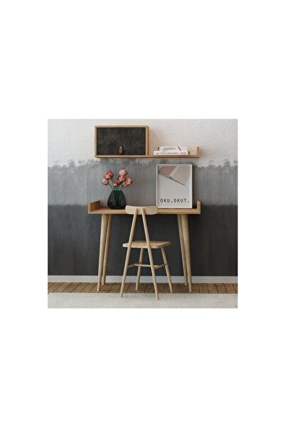 Vivense ESMOB BETONG PLUS BRUSH ÇALIŞMA MASASI, SAFİR MEŞE-KOYU BETON