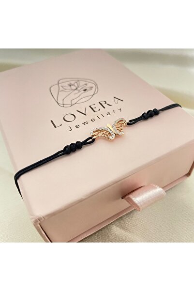 Lovera Jewellery 925 Ayar Gümüş Sertifikalı Rose Renk Telkari Kelebek Şans ve...