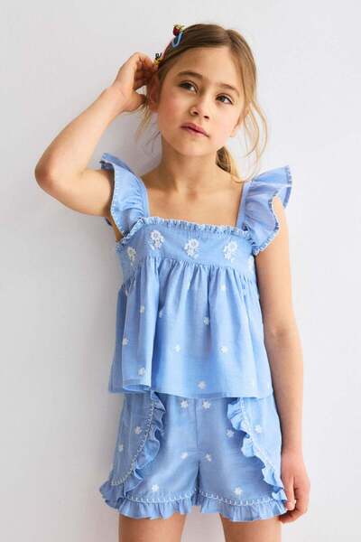 H&M 2-piece embroidered cotton set