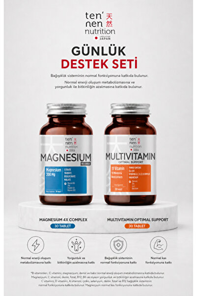 Tennen Nutrition Günlük Destek Seti 3 (Magnezyum + Multivitamin)