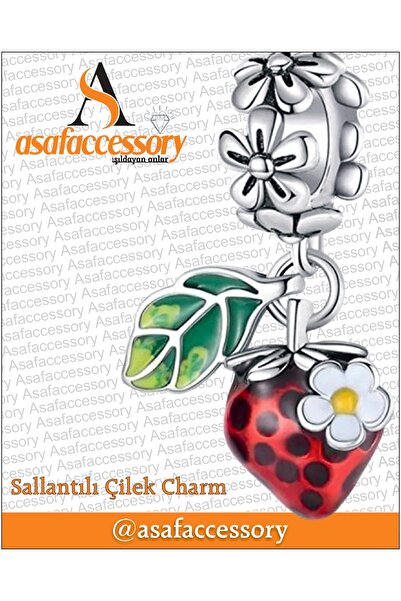 asaf Strawberry Charm with Tassels |   Asafaccessory