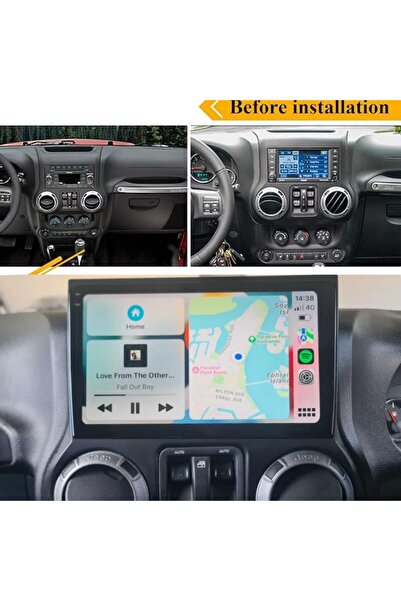 Carplayer شاشة أندرويد لسيارة جيب رانجلر موديل 2008-2016، 8 جيجابايت رام، 128...
