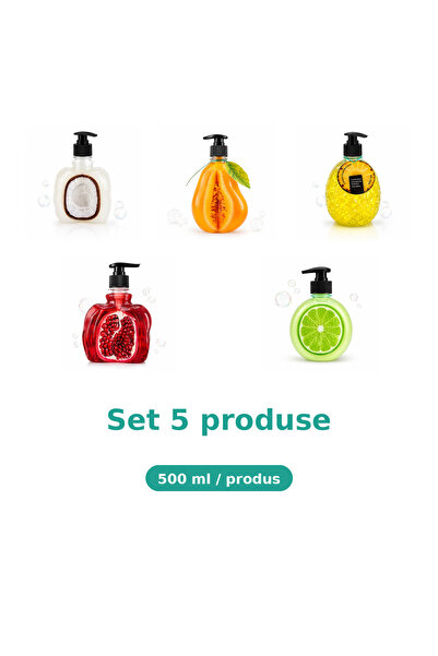 Tasty Set 5 Produse Tasty, Mix Cocos, Pepene Galben, Ananas, Rodie, Lime