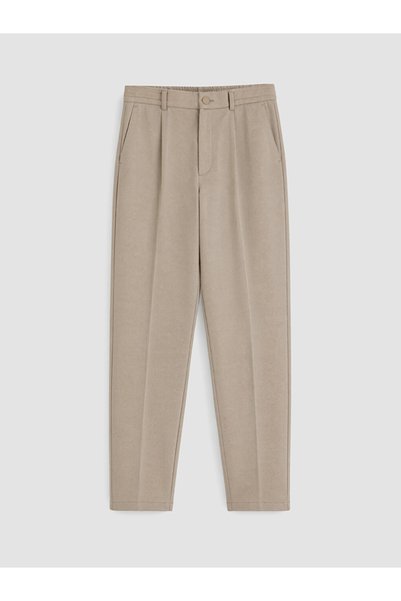 LC Waikiki Beige Regular Fit Men's Pleated Trousers