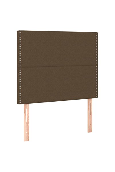 vidaxl Tăblie de pat maro închis 90x5x118/128 cm, material textil