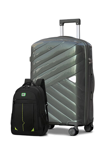ZAAPPY Hard Shell Luggage With Travel Backpack Combo, 24 Inch, Lightweight Gl...