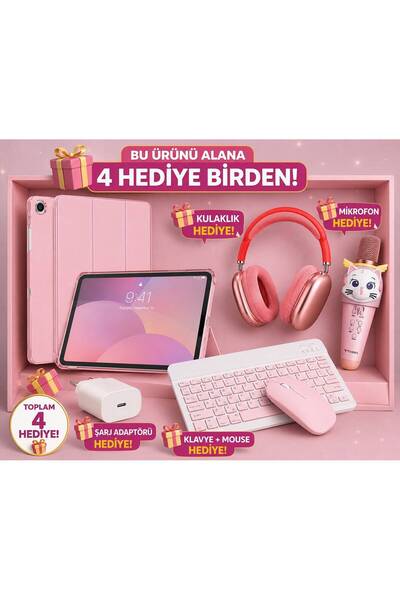 Samsung Galaxy Tab A11+ 128Gb 6Gb-11'' Android Tablet Standlı kılıf+kulaklık+...