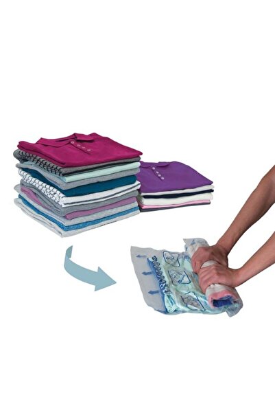 OEM Set Saci Vidați pentru Depozitare Haine 70 x 50 + 50 x 35, 2 Bucăți, Orga...