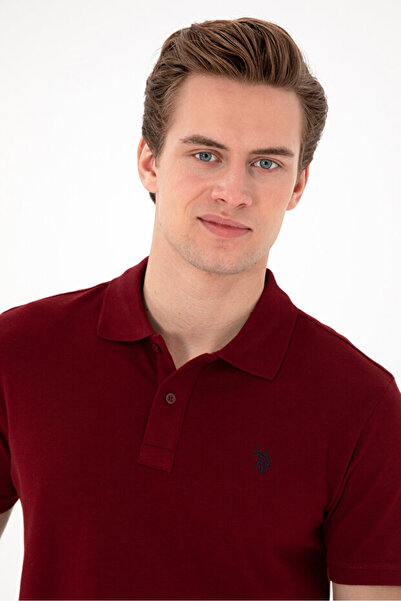 U.S. Polo Assn. Bordo Erkek Slim Fit Spor Tişört DMLS