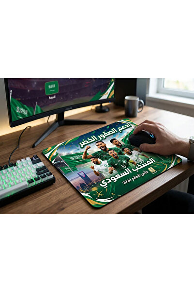 Elite "Support the Green Falcons" Mouse Pad - Saudi Arabia National Team Edition