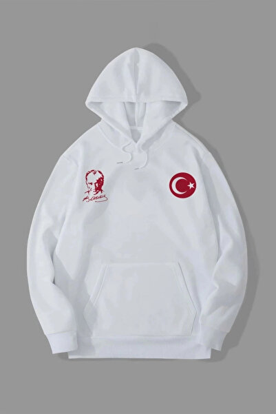 Beruflic 10 Kasıma Special Three Thread Hooded Printed Sweatshirt