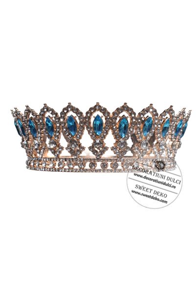 Decoratiuni Dulci Coronita eleganta aurie cu pietre turcoaz