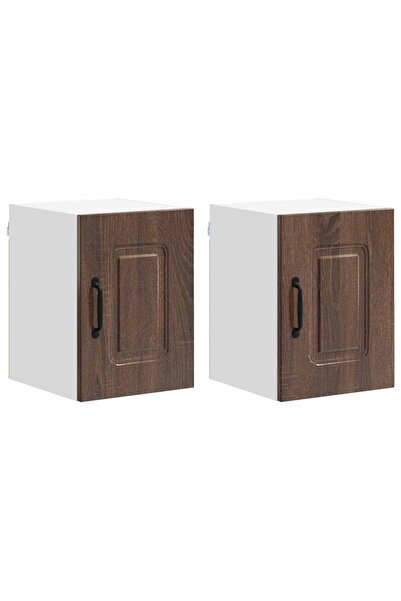 vidaxl Dulap de bucătărie Kalmar 2 pcs Stejar închis 30 x 31 x 40 cm
