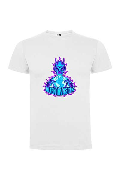 iLovePrints Globe-Wielding Alien Invader Tshirt