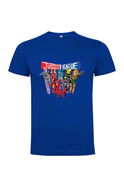 iLovePrints Striped Heroes United: Justice-League Style Tshirt