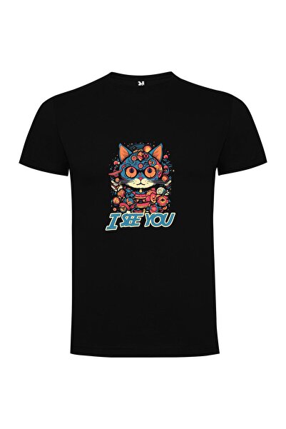 iLovePrints Void's Watchful Space Cat Tshirt
