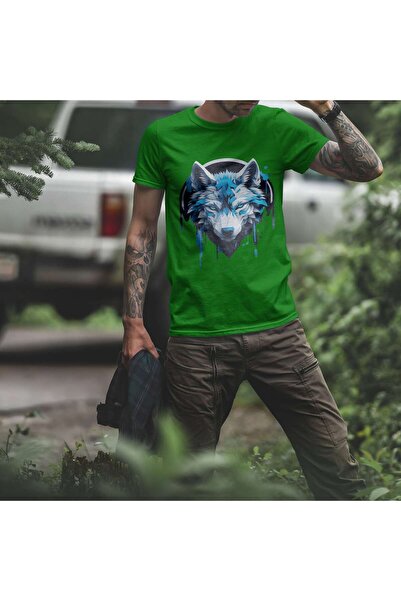 iLovePrints Abstract Geometric Wolf Tshirt
