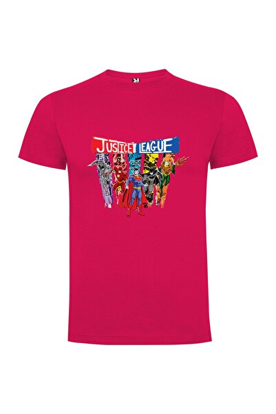 iLovePrints Striped Heroes United: Justice-League Style Tshirt