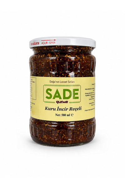 Sade Organik Sade Gurme Kuru İncir Reçeli 580 ml