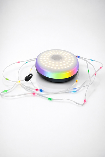 Alıç Şarjlı Kamp Lambası RGB Işık Zincirli 6000 mAh USB Type-C Şarjlı LED Kam...