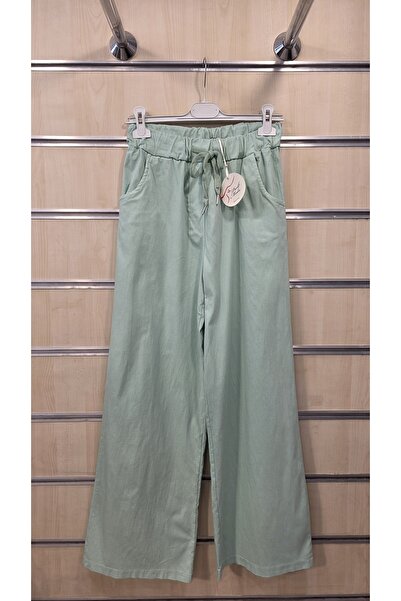 Park Moda Pantaloni italieni din Lycra cu model simplu