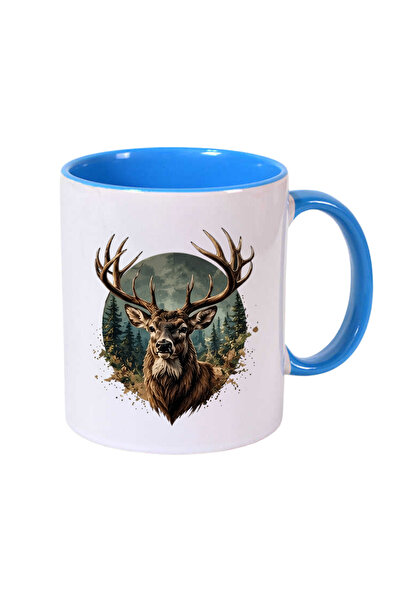 CERCİBAZAAR Deer Themed Special Design Porcelain Mug – 300 ml Stylish Mug wit...