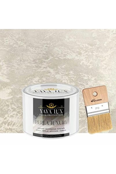 YaYa Color Vopsea Decorativă Perla Luxury Bej Deschis 0,5L cu fulgi perlați –...
