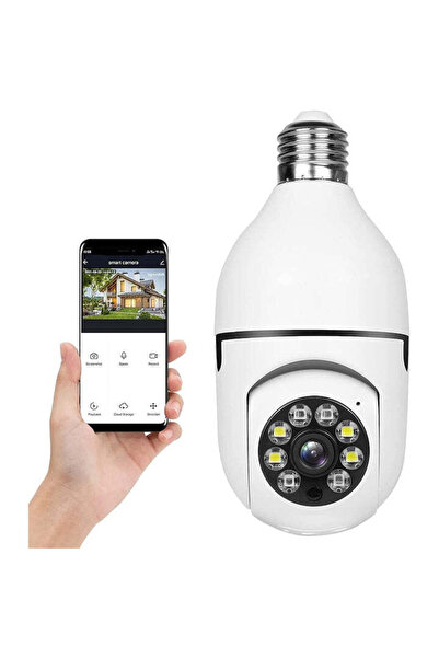 OEM WiFi 360 °   Cameră de supraveghere tip bec E27 – 1080P, Viziune nocturnă...