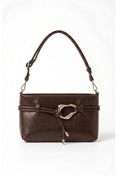 chwain Aurelia Gold Buckle Detailed Women's Bag