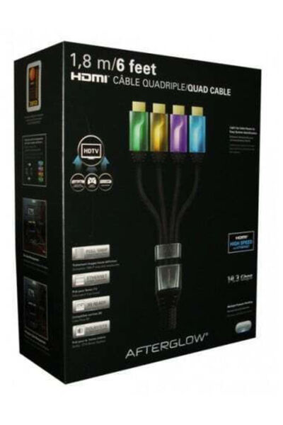 Pdp Τετραπλό Καλώδιο HDMI 6 Afterglow Πράσινο-χρυσό-λιλά-μπλε Playstation 5