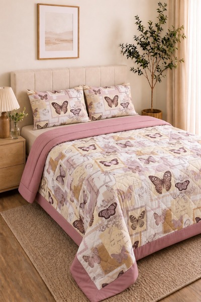 Bikaya Home Set dublu cu cadru pentru pat |   200x230 cm |   100% bumbac |   ...